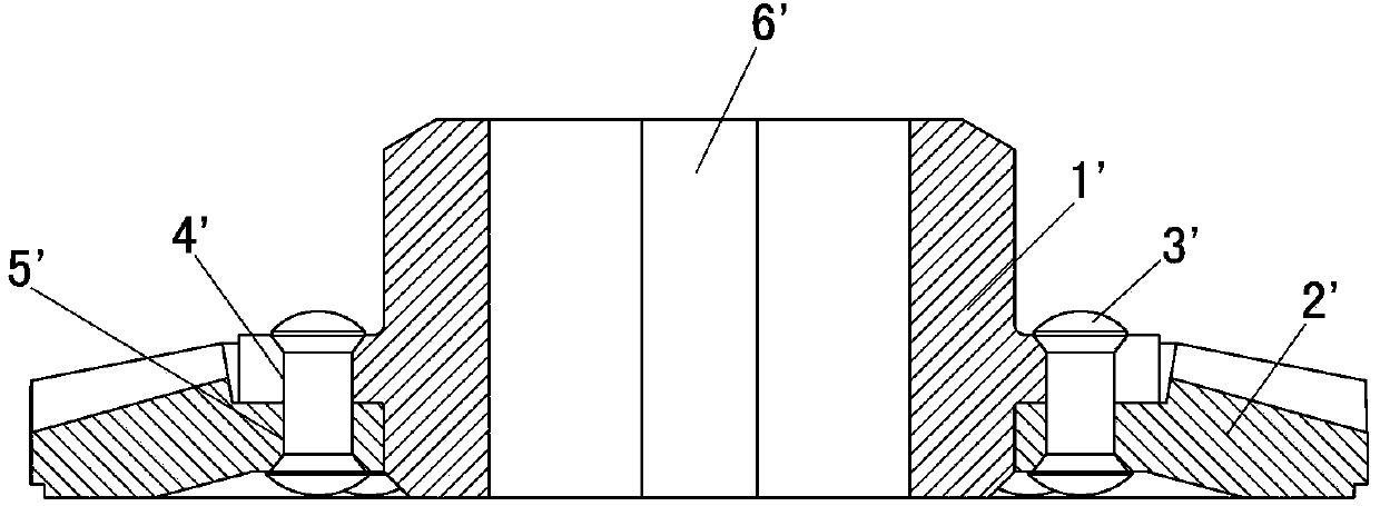 Riveting tool and method for mounting bevel gear components by same