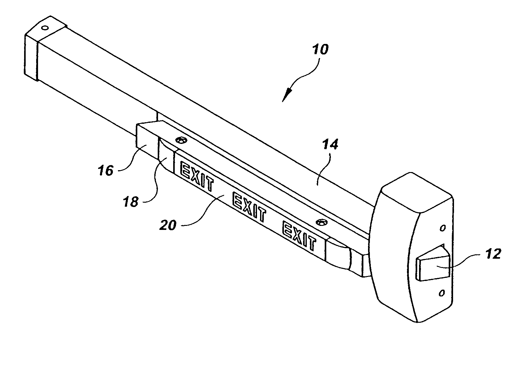 Exit device with lighted touchpad