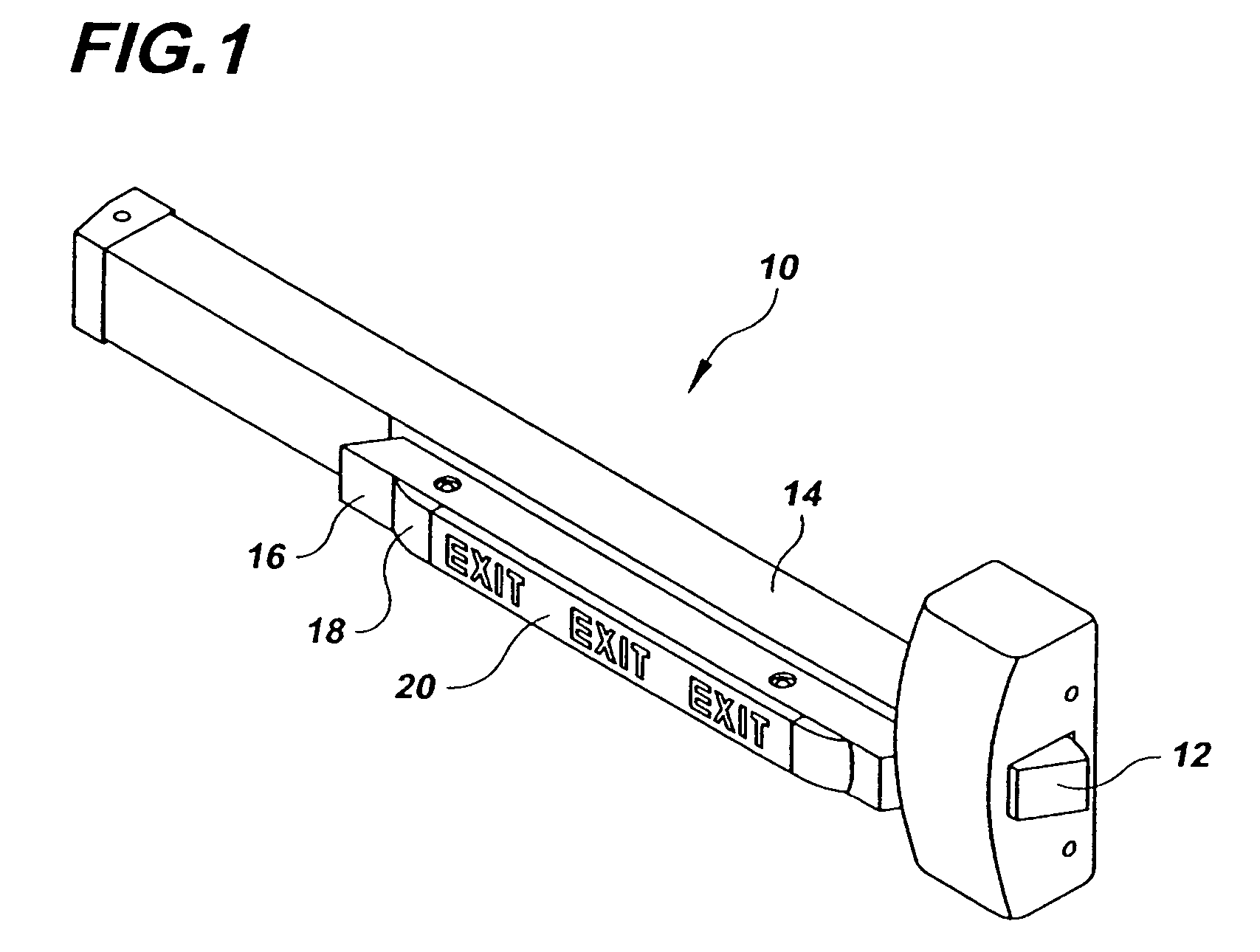 Exit device with lighted touchpad