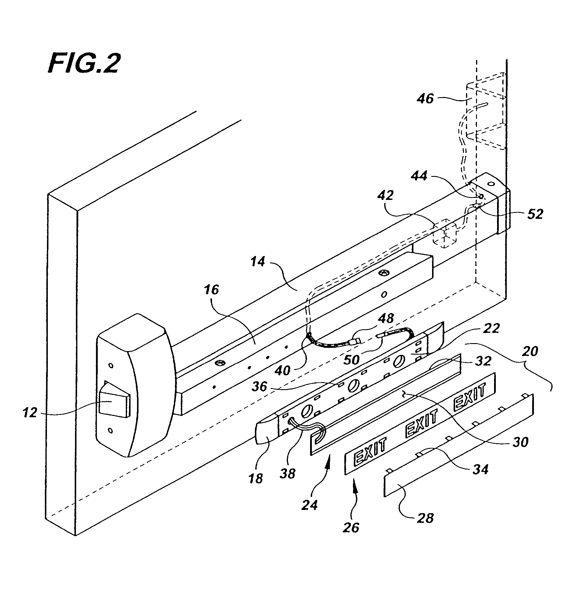 Exit device with lighted touchpad