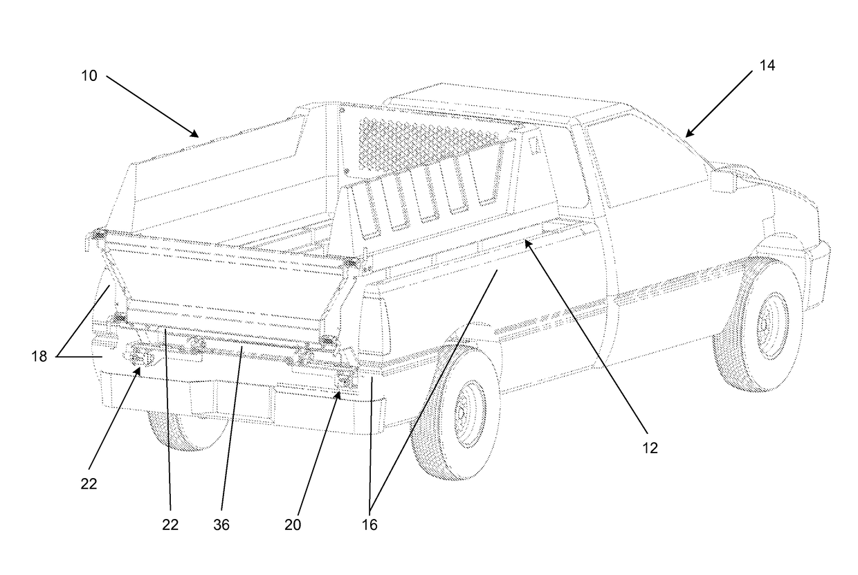 Quick-mounting accessory for a truck