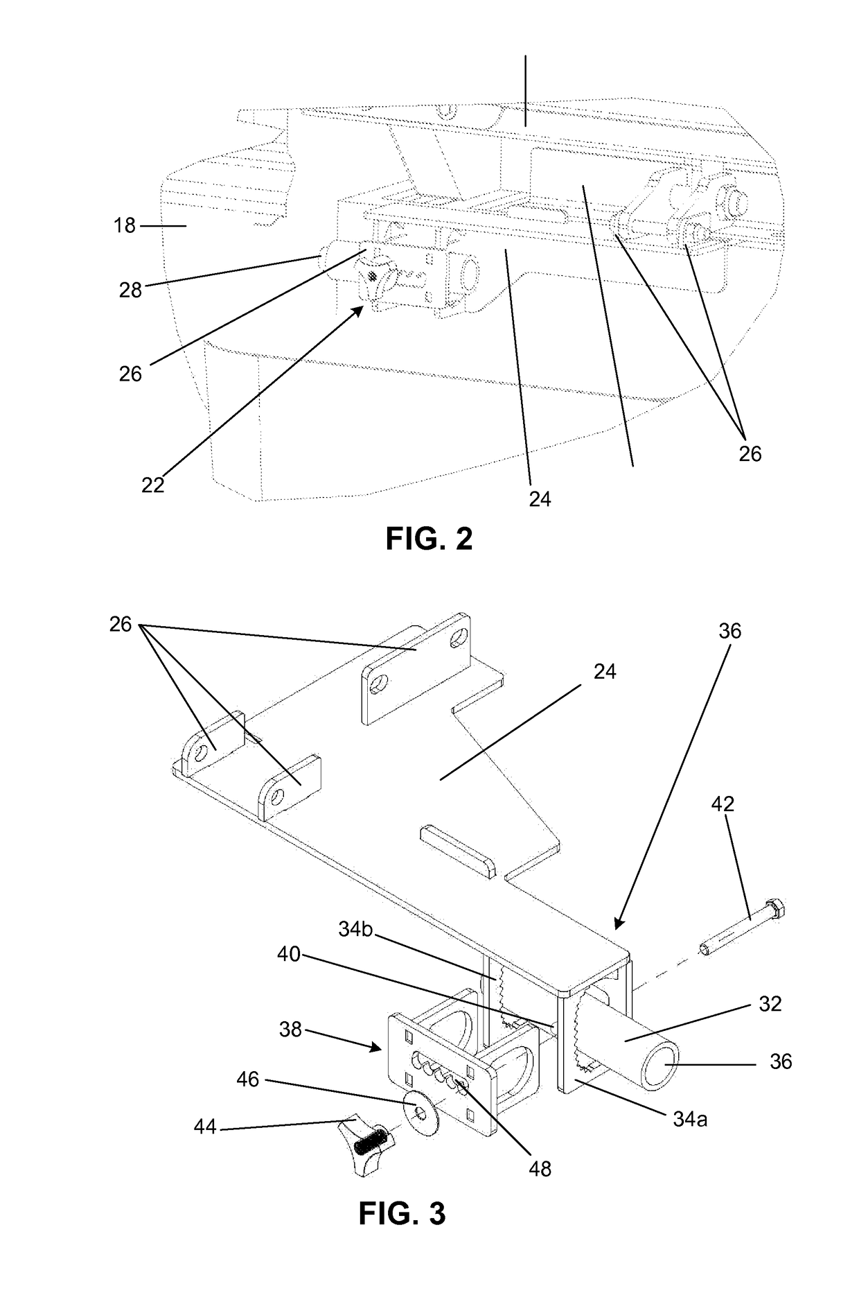 Quick-mounting accessory for a truck