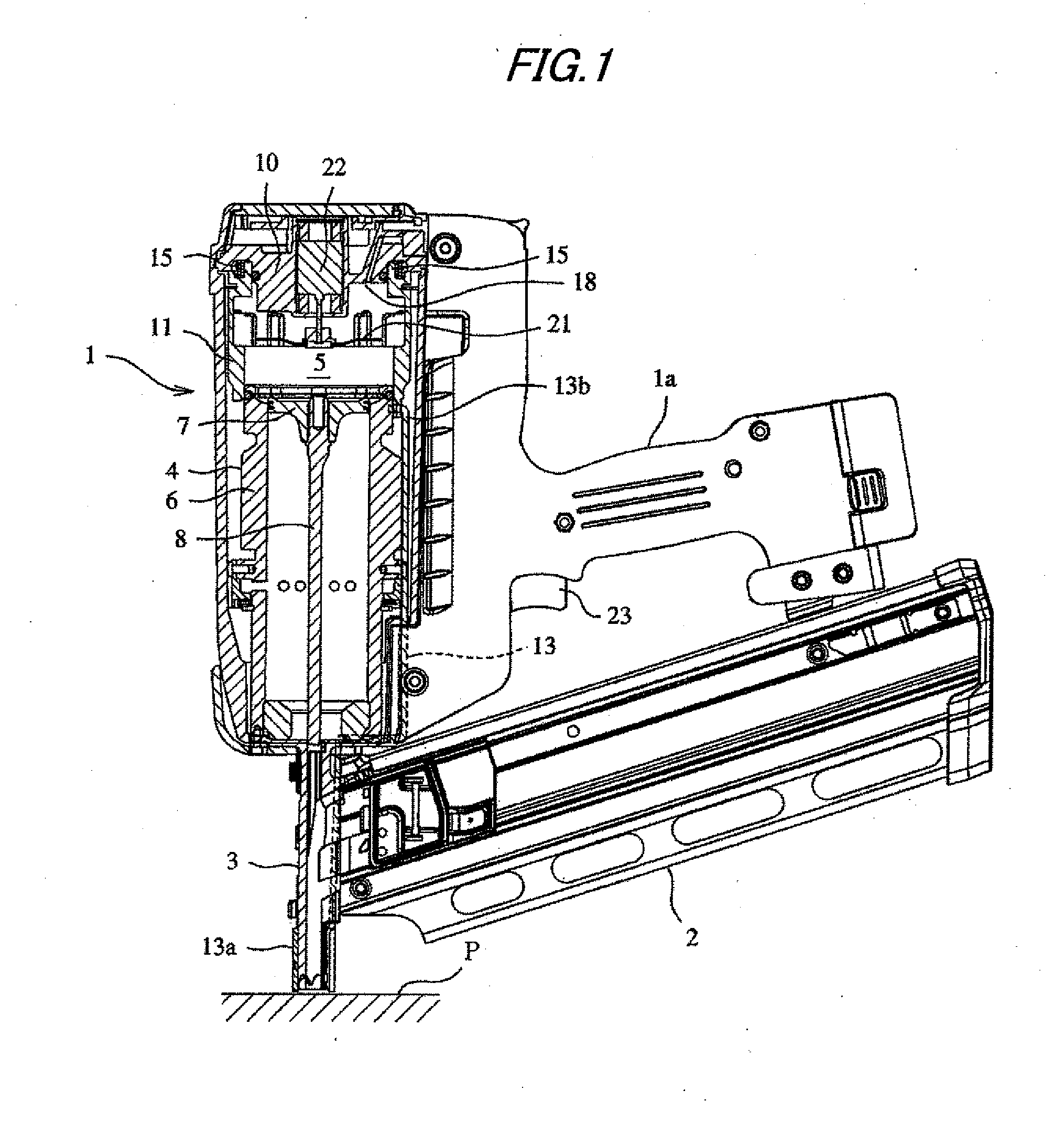 Gas combustion-type driving tool