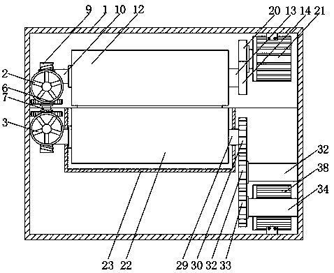 Gluing machine for wood floor production