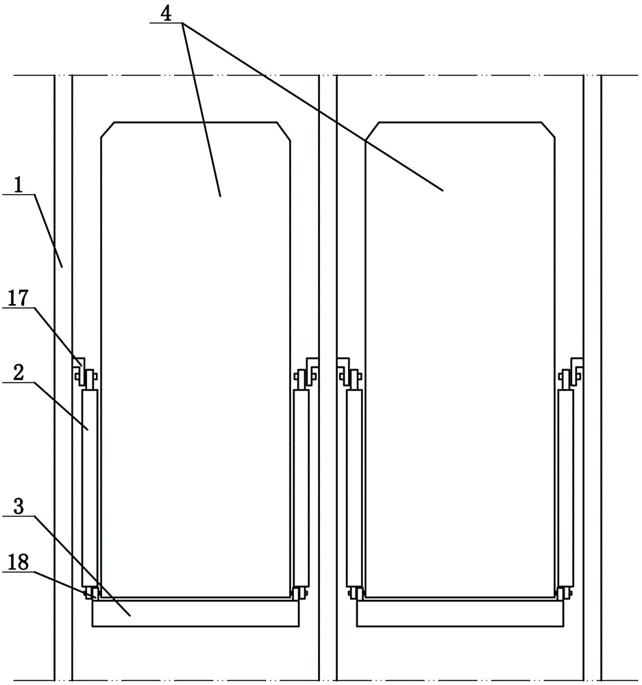 Damping type over-discharging buffer device for mine hoisting system