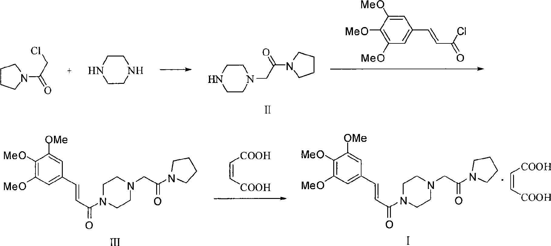 Improved preparation method for cinepazide maleate