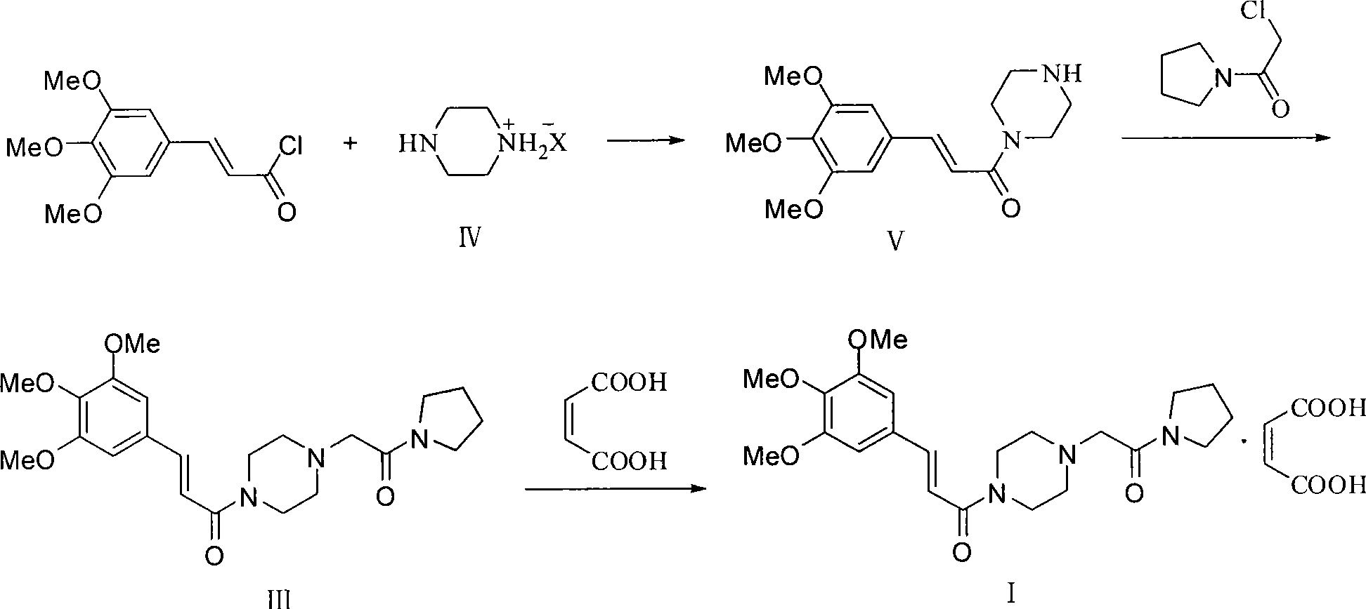 Improved preparation method for cinepazide maleate