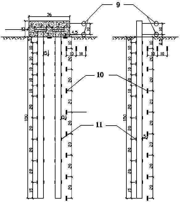 Horizontal bearing characteristics test model for prestressed concrete pipe piles and modeling method