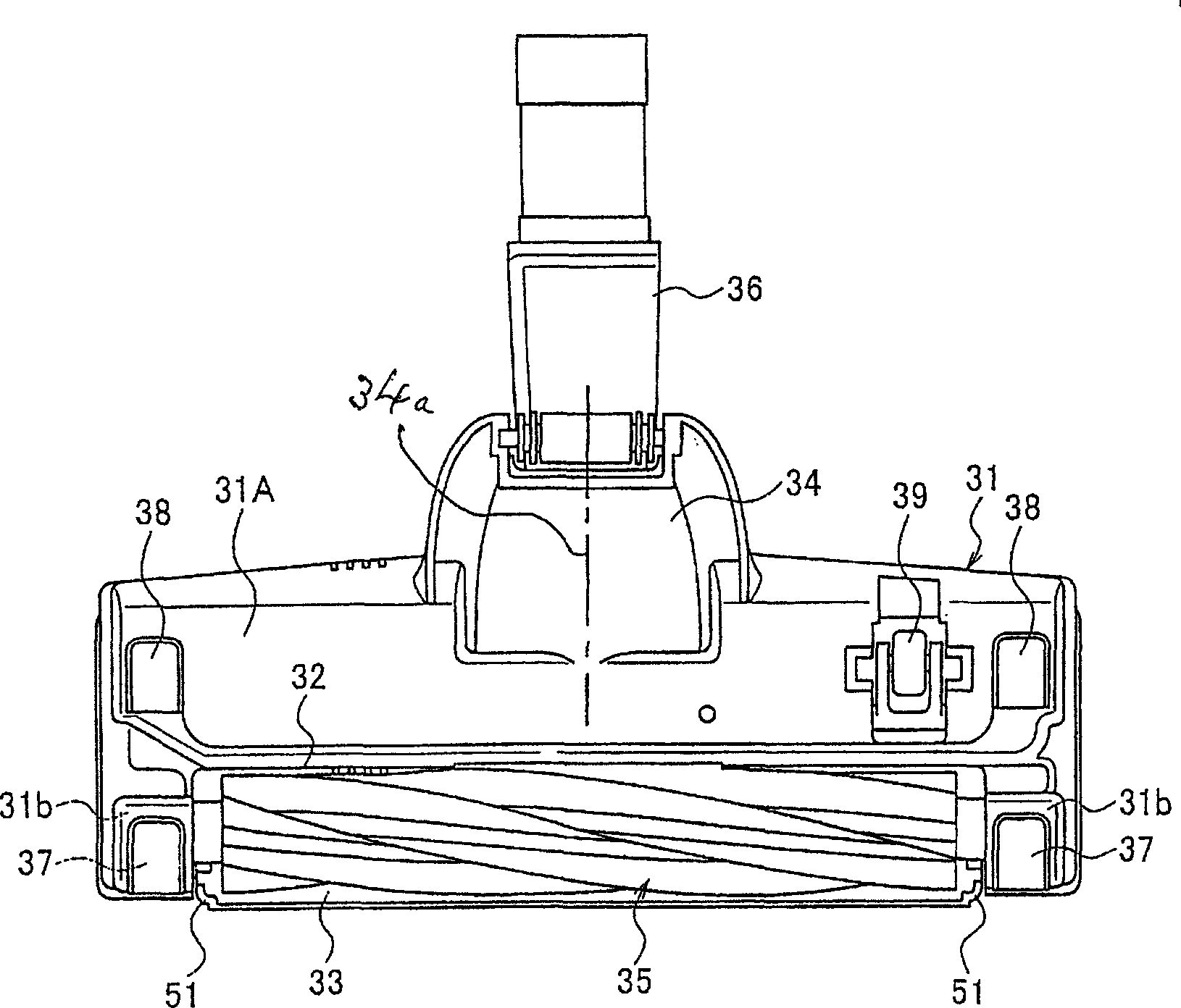 Section port body and vacuum cleaner