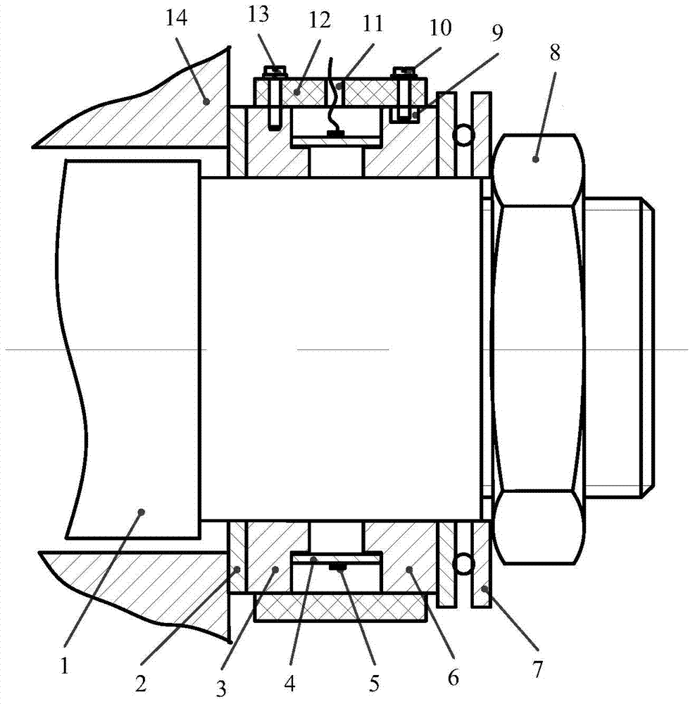 Axial pre-tightening force sensor