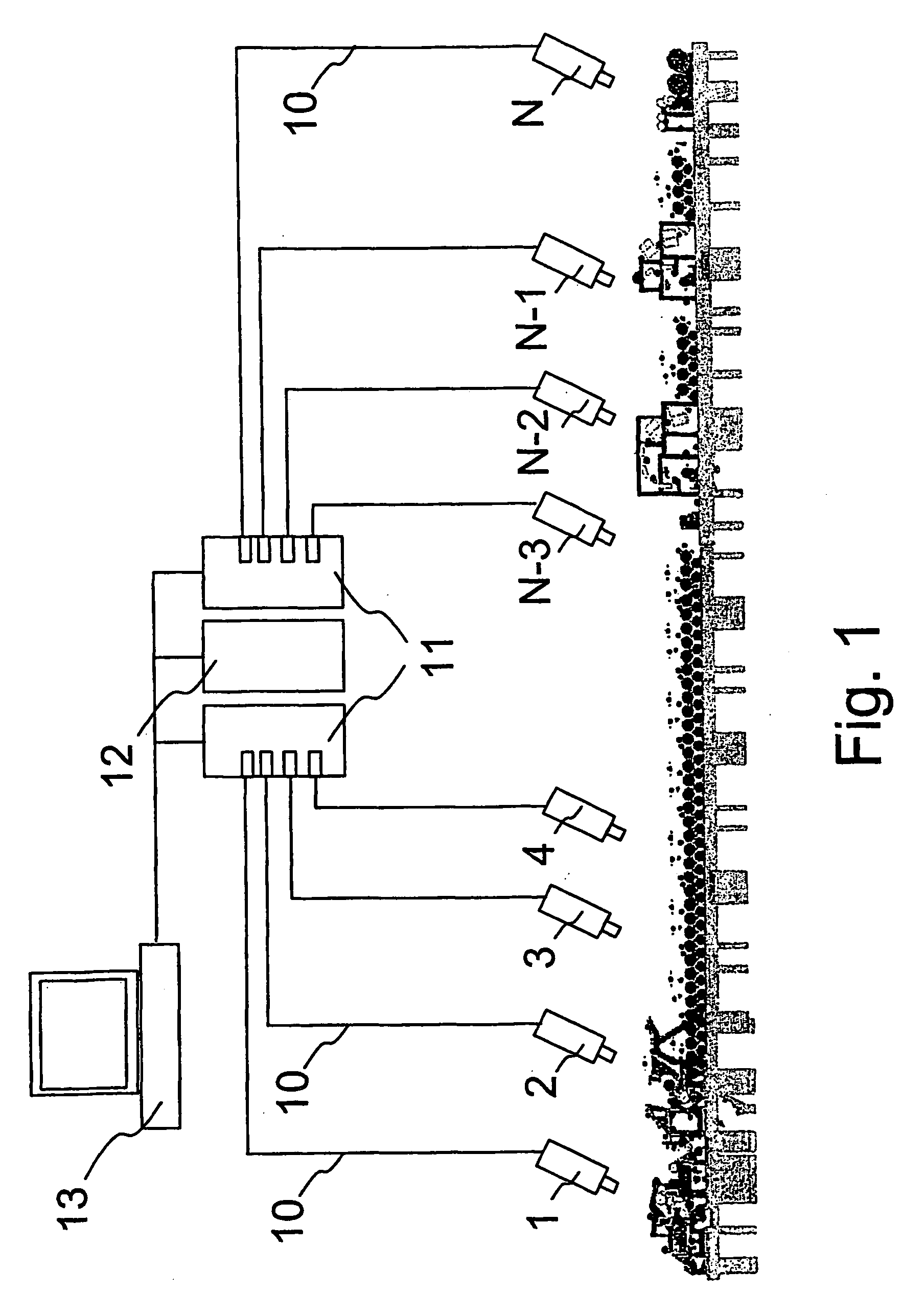 Method for determining the scale of an observation area