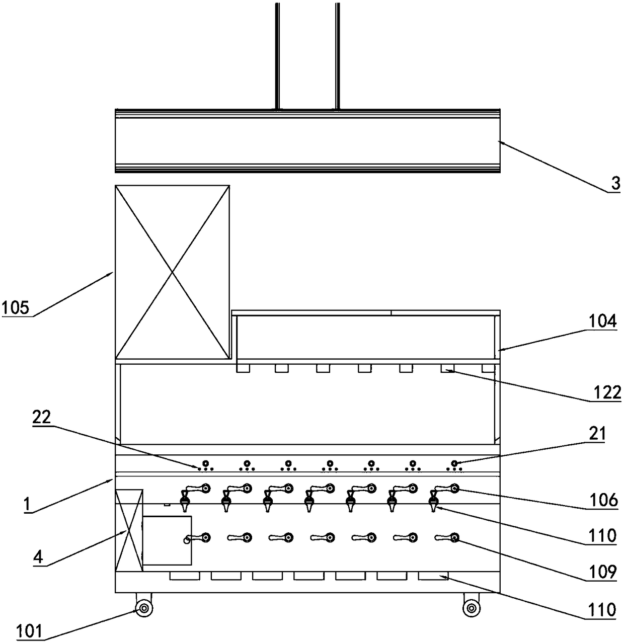 Automatic water supplying and draining electric multi-hole dumpling-cooking furnace