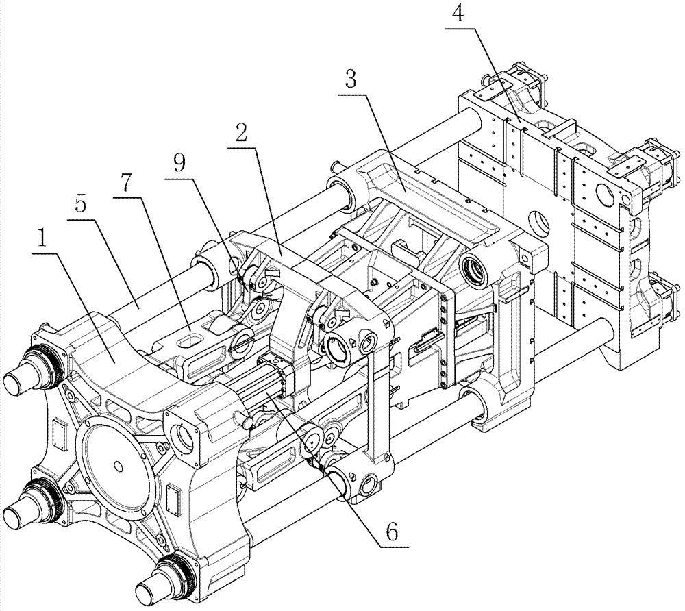 Mold locking mechanism of plastic injection molding machine