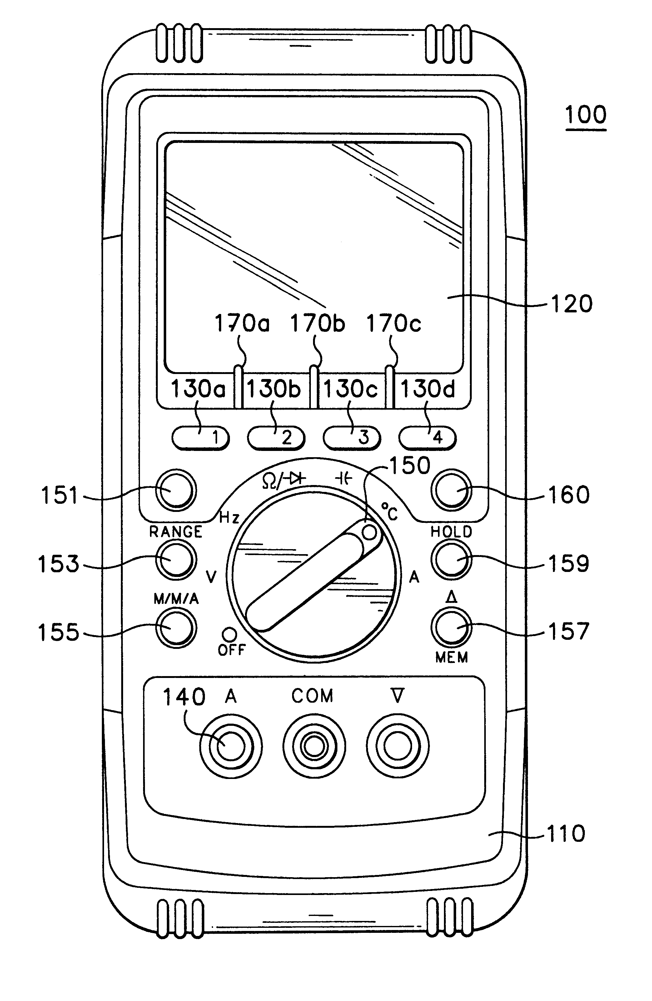 Simplified user interface and control system for a multimeter