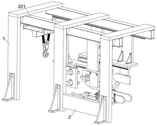 An oil pipeline traction and transfer device with anti-extrusion function