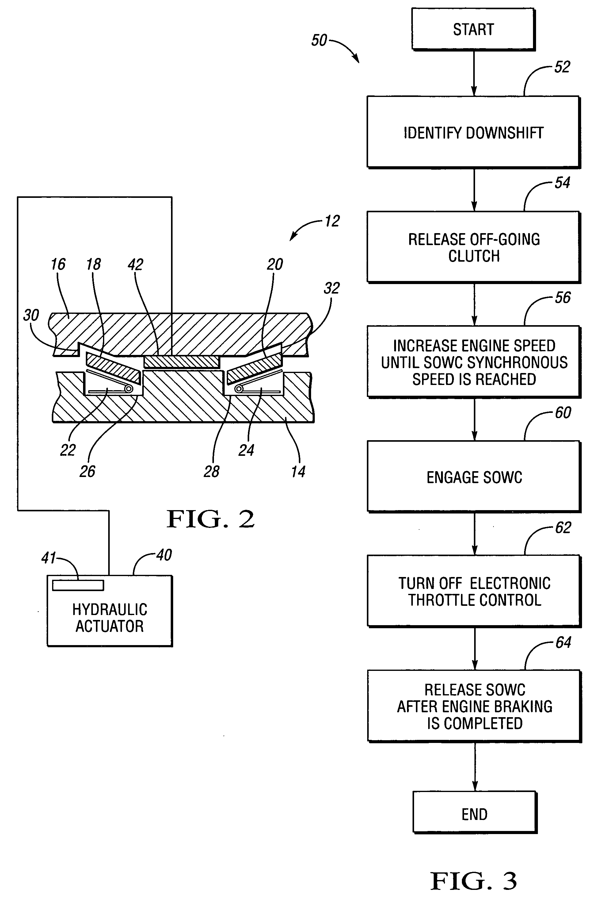 Selectable one-way clutch control