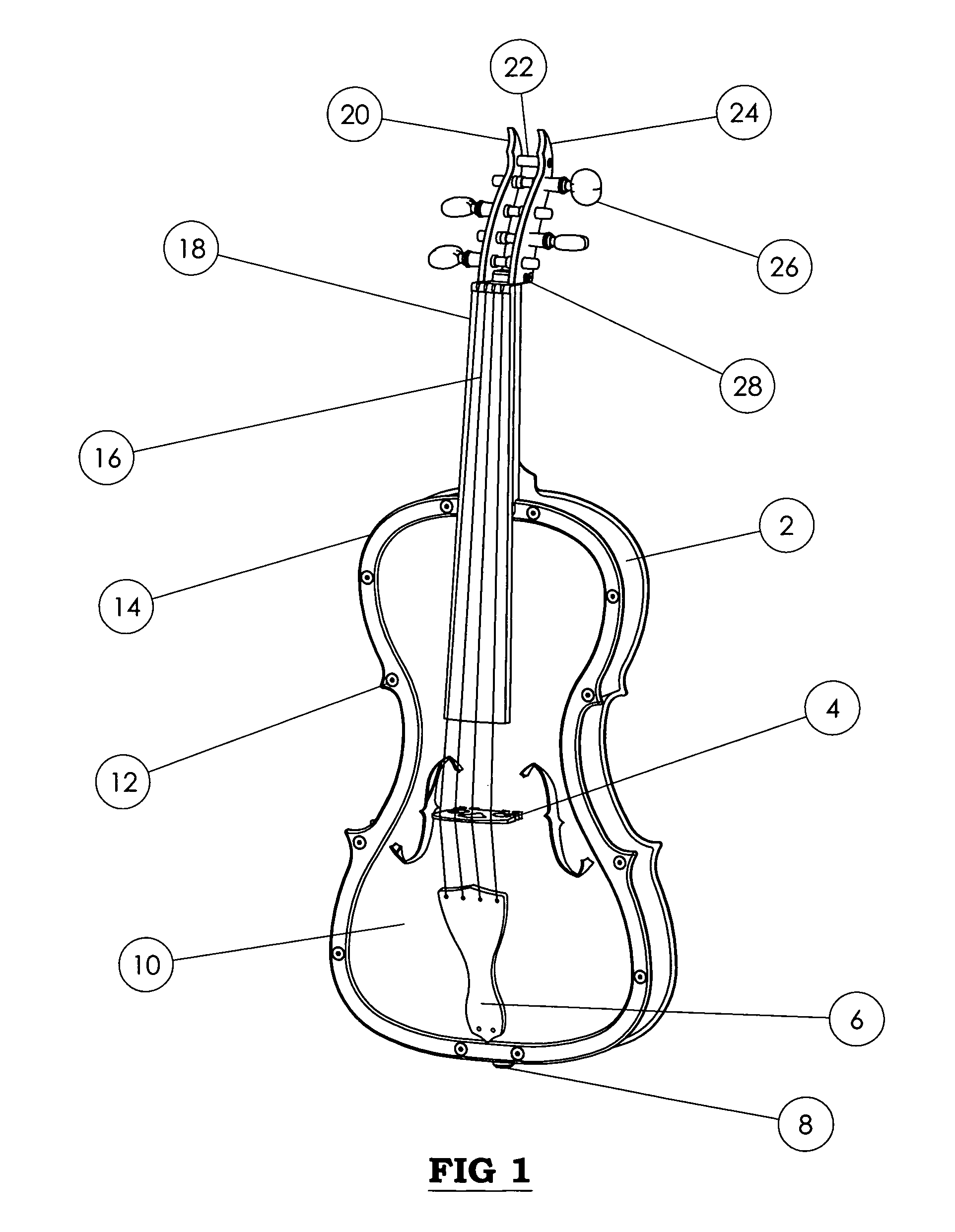 Combined metal and composite violin construction