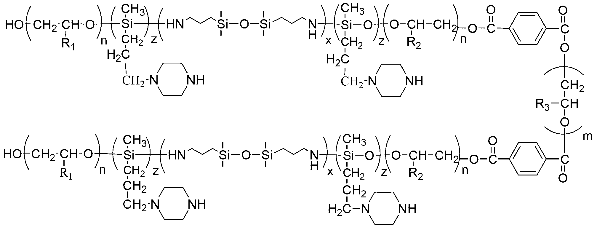 In-bath crease-resisting agent used in polyester fiber fabric, and preparation method thereof