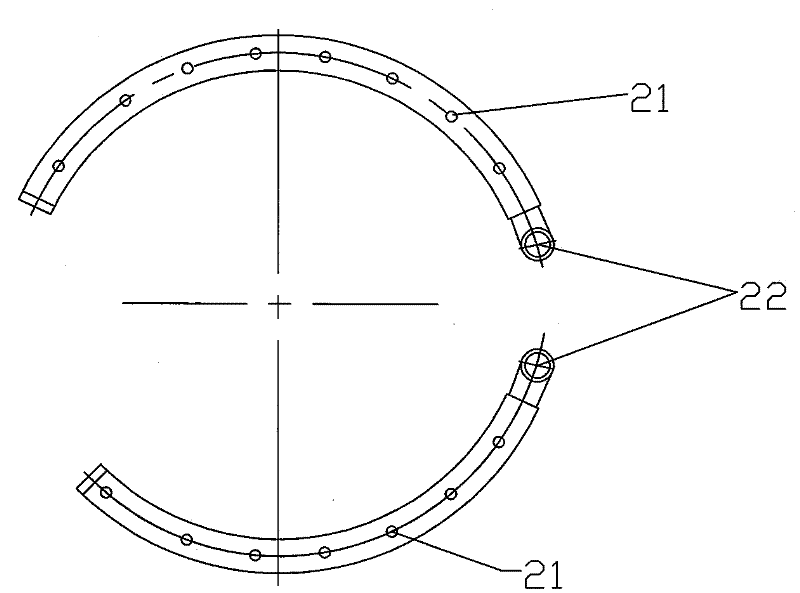 Novel rough coarse-grinding head cooling water supply facility