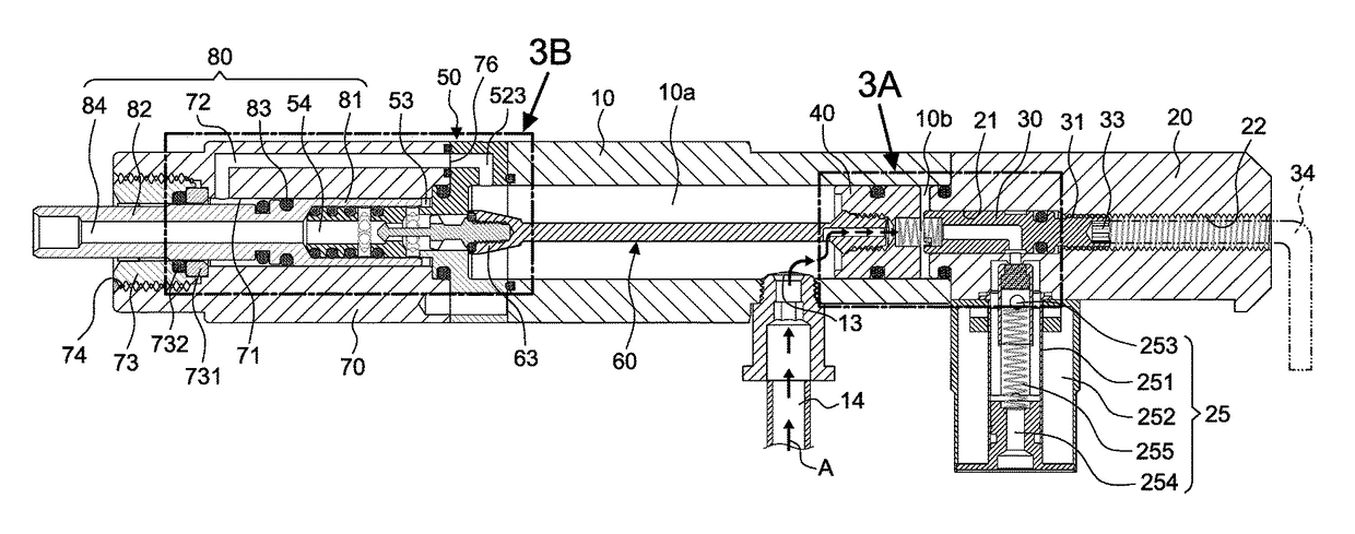 Pneumatic firing device