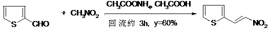 Synthesis method of 2-nitroethenyl thiophene