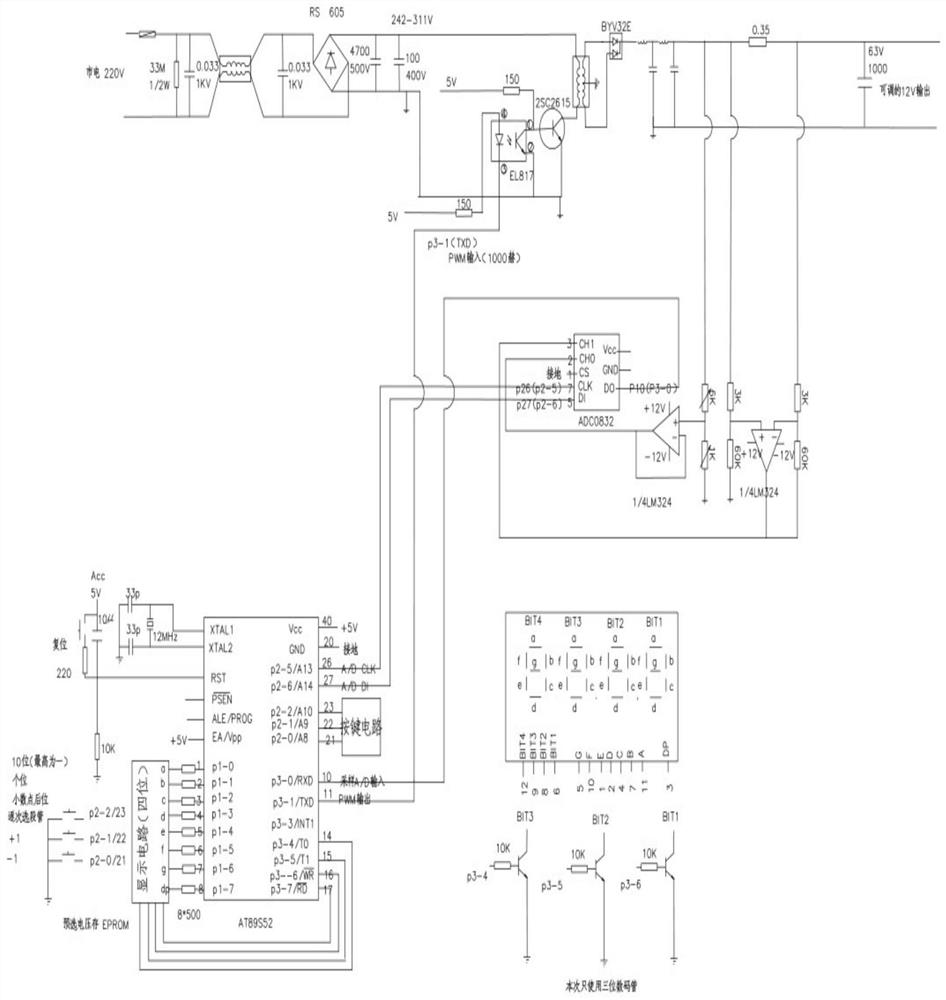 Simple numerical control direct current stabilized power supply device