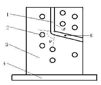 Mould of pure titanium equal channel angular extrusion and process method