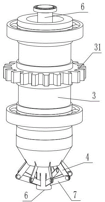 Power cable take-up device