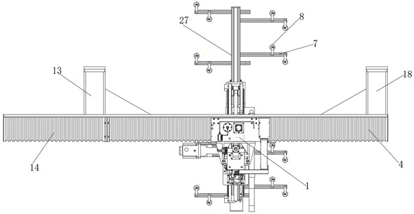 Truss manipulator for stamping carrying and material taking