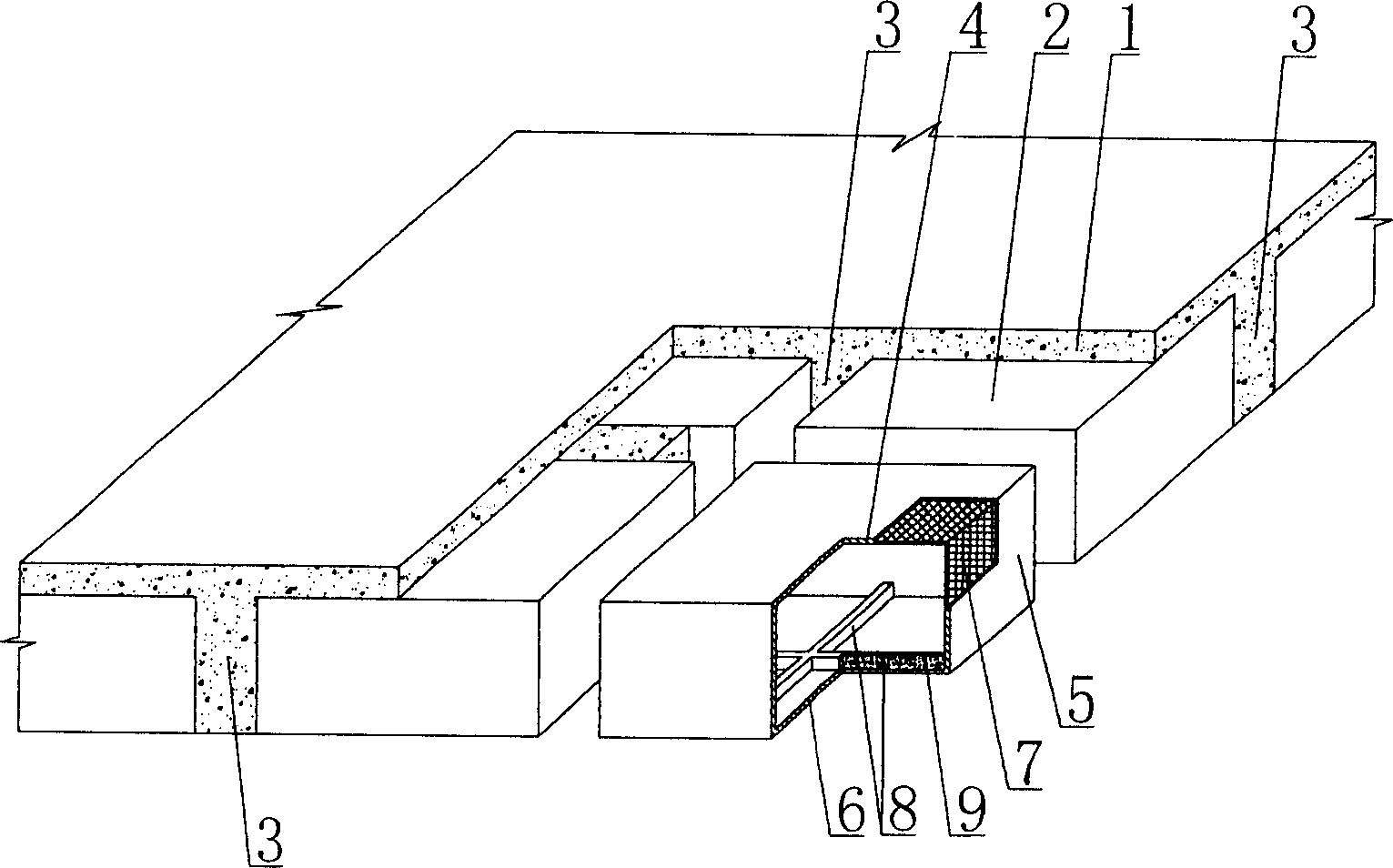 In-situ cast hollow concrete slab