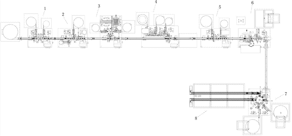 Automatic assembling production line of electromagnetic door lock