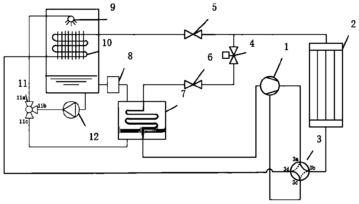 Heat pump system using evaporative cooling