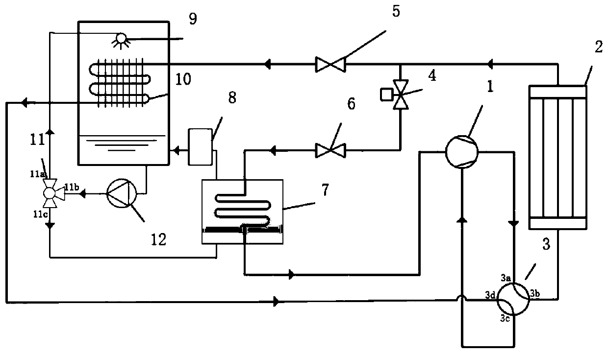 Heat pump system using evaporative cooling