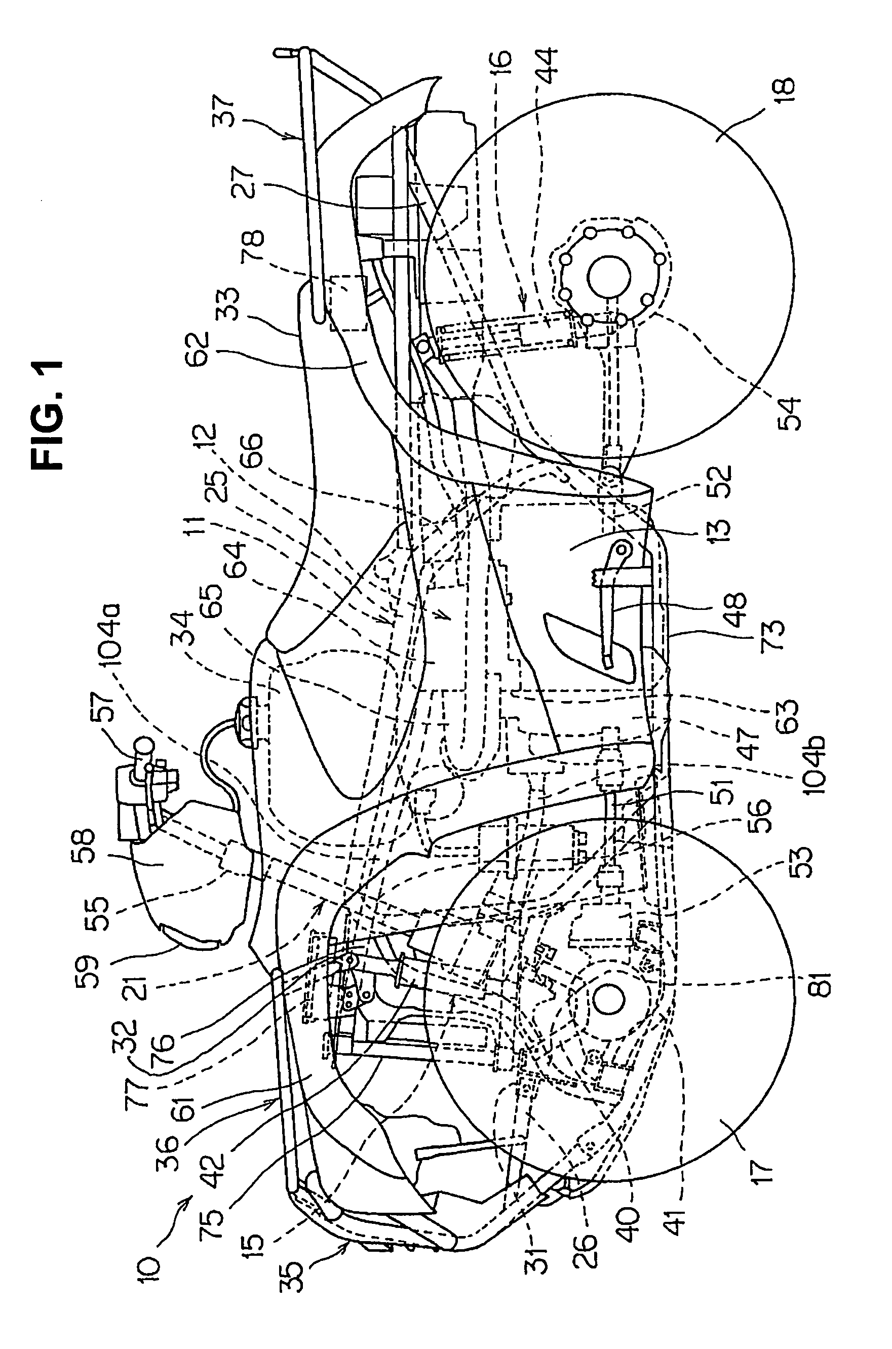 Saddle-type vehicle including front-end mounted radiator, controller case and controller heat shield