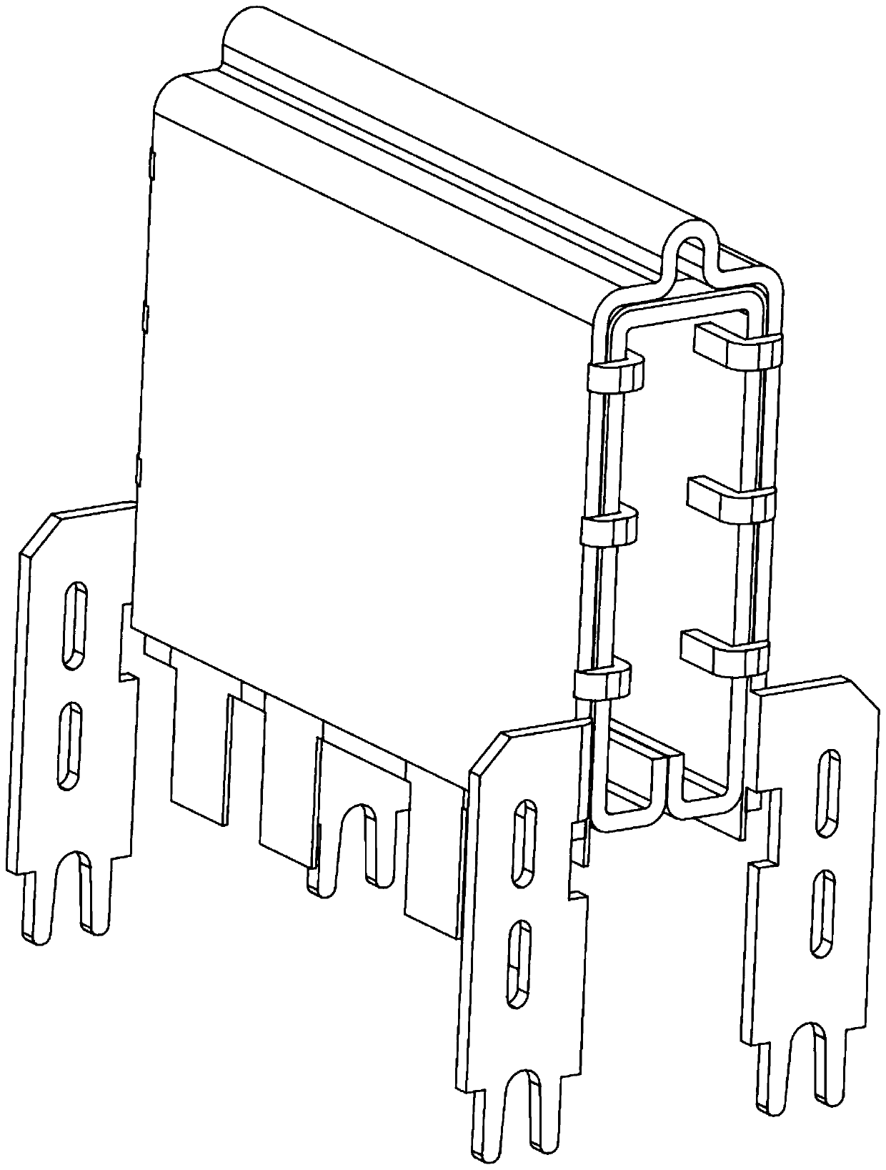 A chip module part of a speed regulating resistor of an automobile air conditioner and the speed regulating resistor