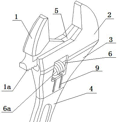 Locking type monkey spanner