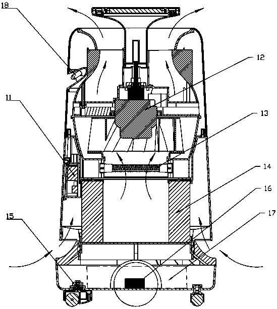 Medical light quantum anti-virus and anti-bacterial cross infection intelligent purification robot