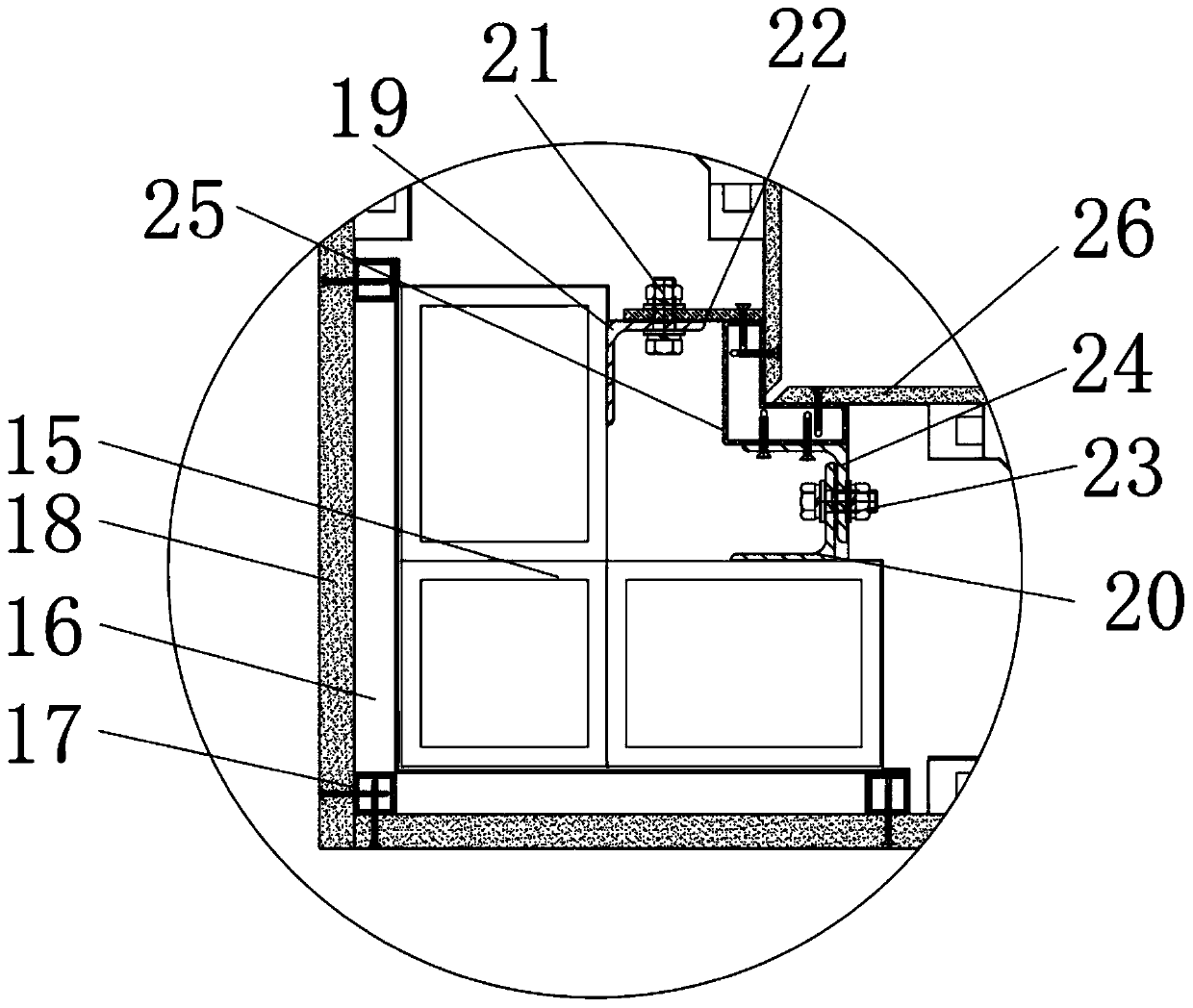 Medium-ring heat preserving wall installation structure