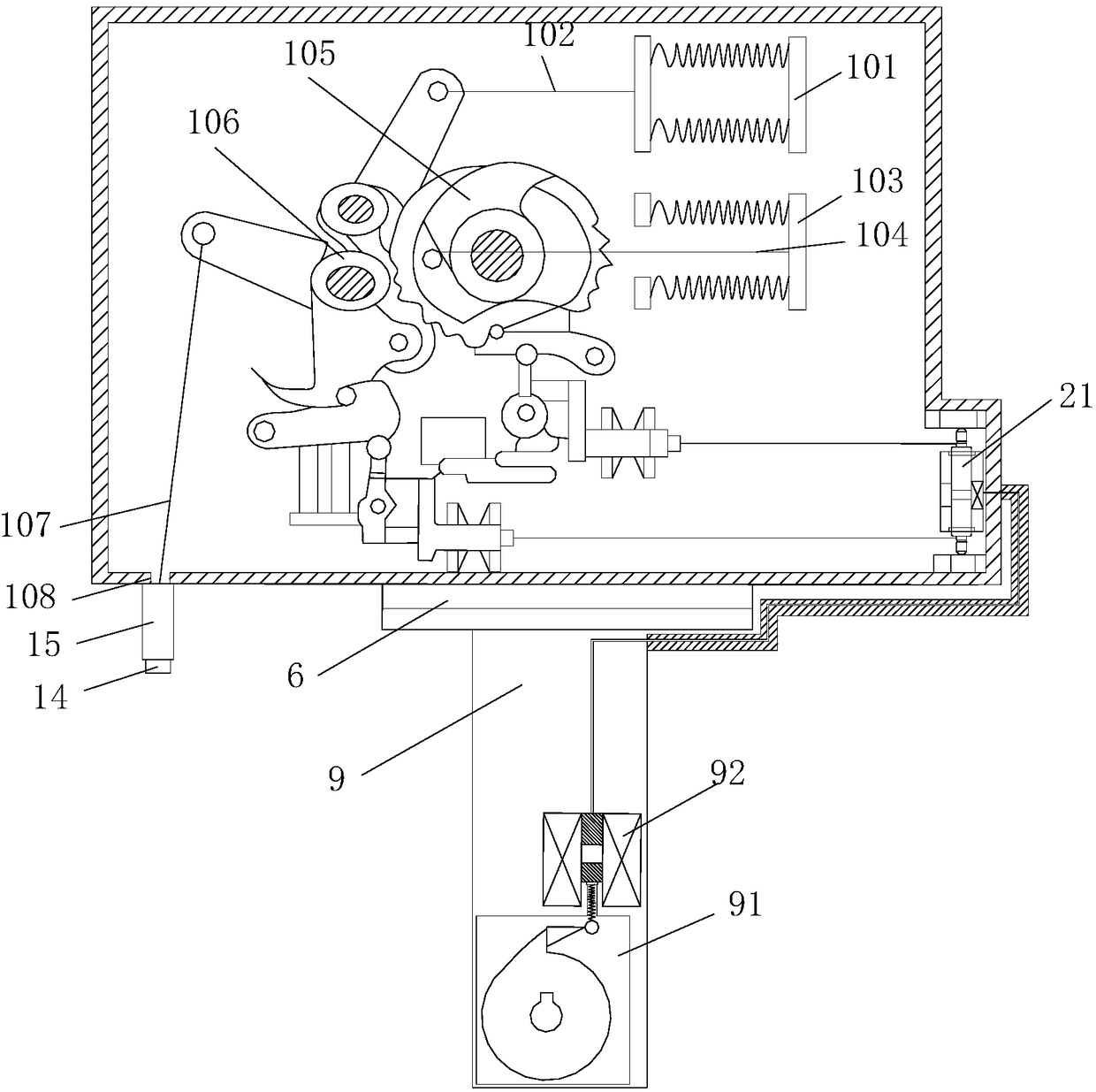 Gantry type cleaning device for pipeline cleaning equipment