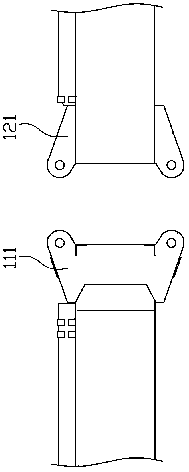 Segmented balance arm and tower crane