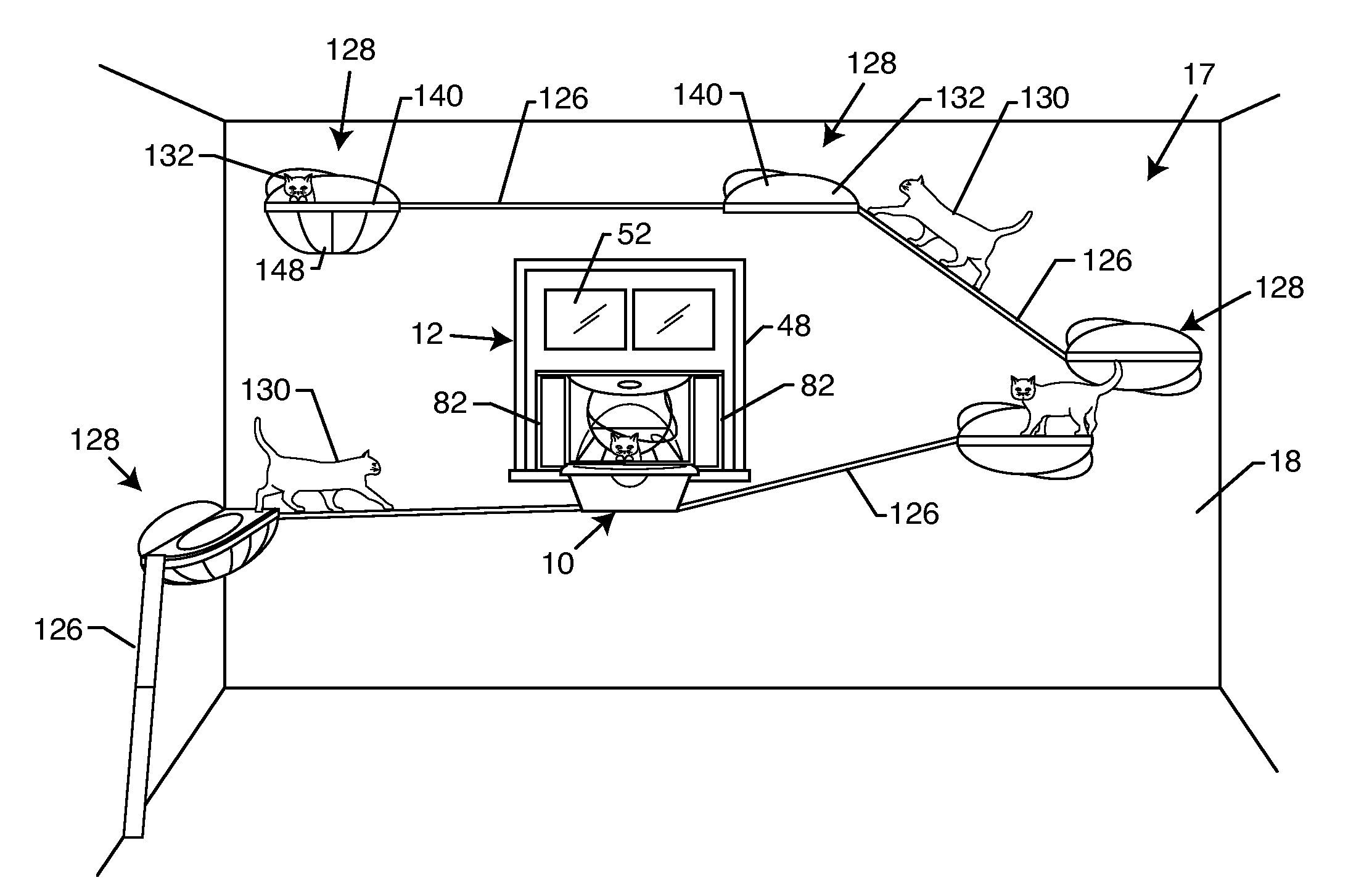 Window mounted pet habitat