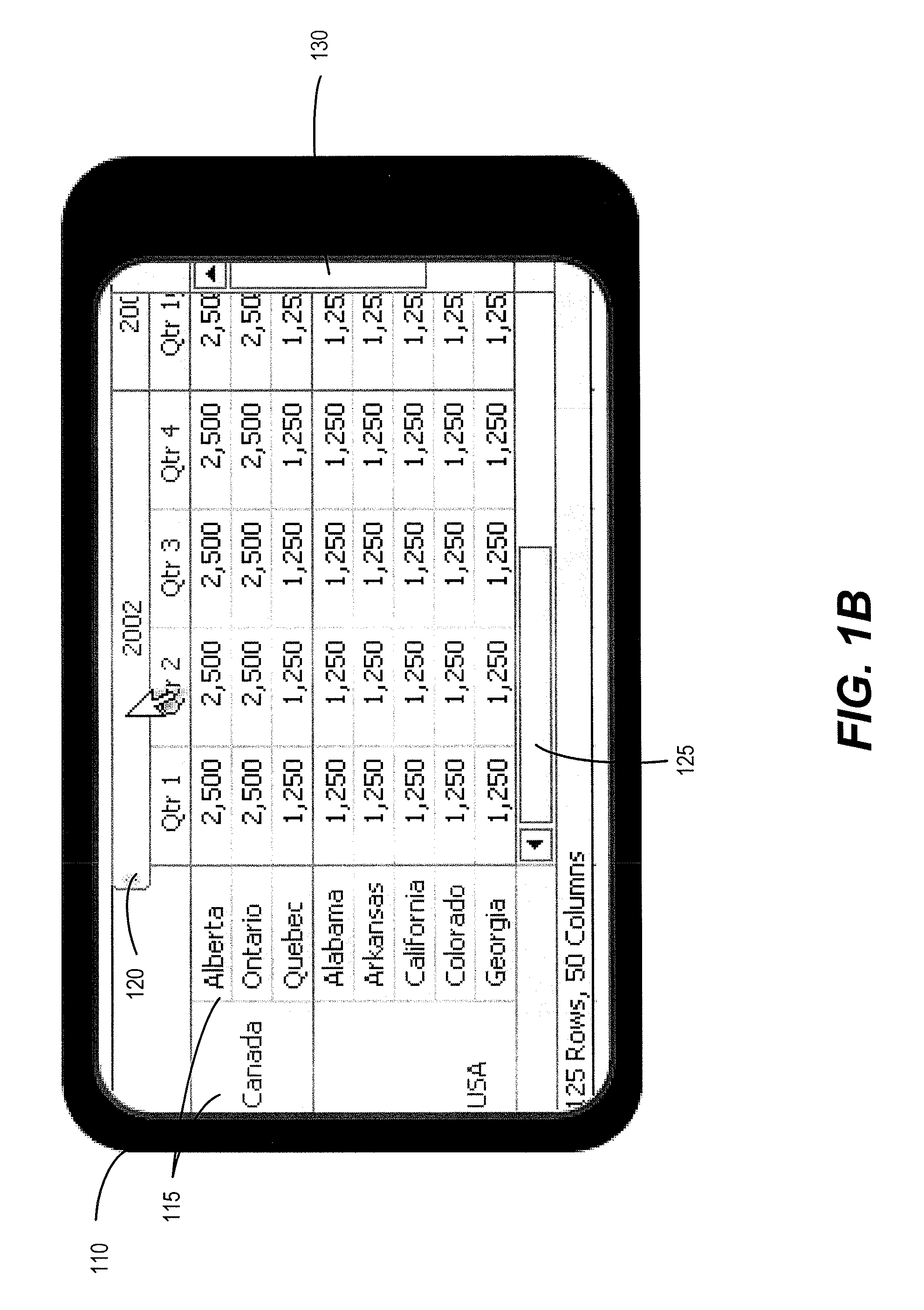 Touch optimized pivot table