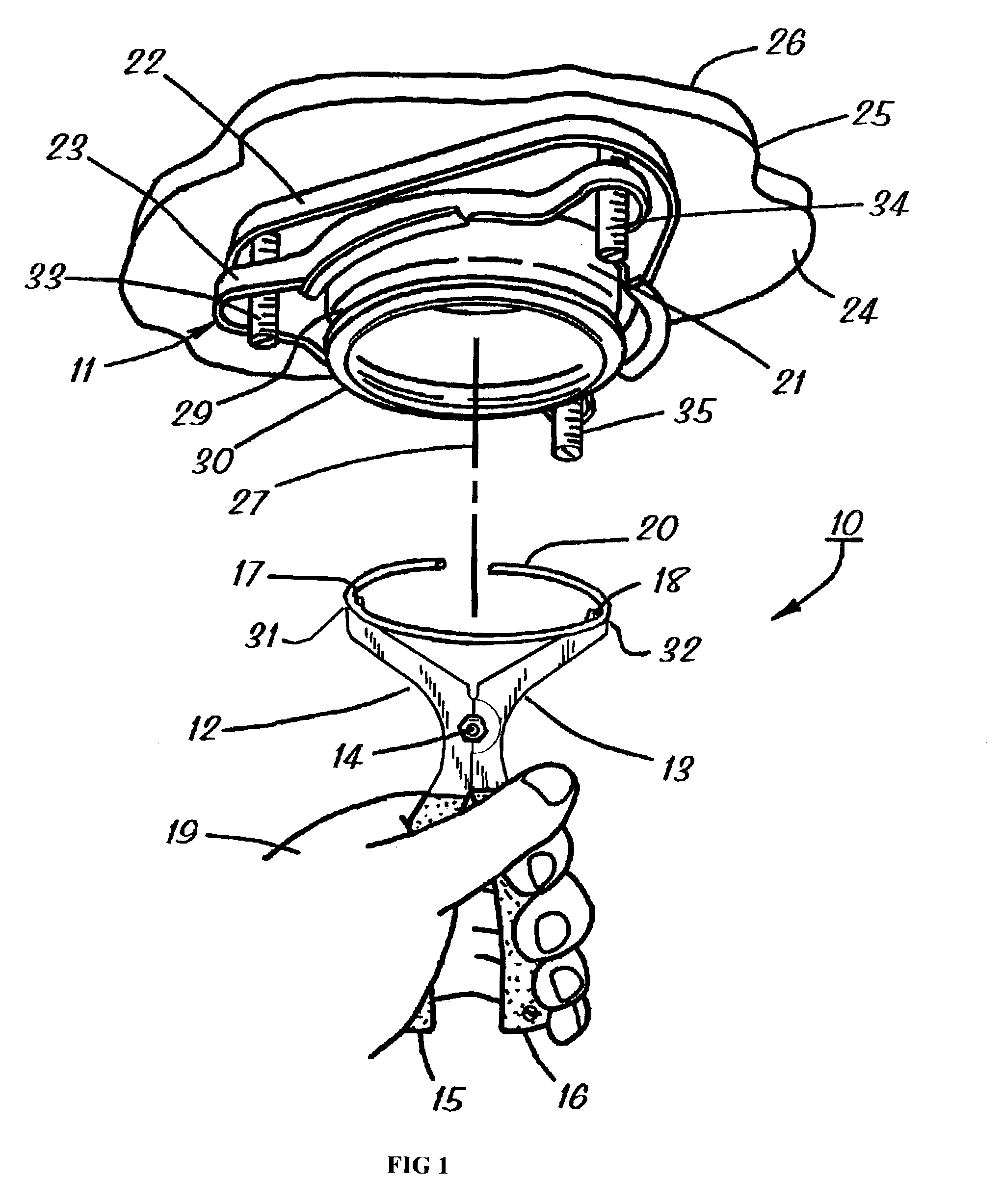 Sink flange assembly installation method and tool