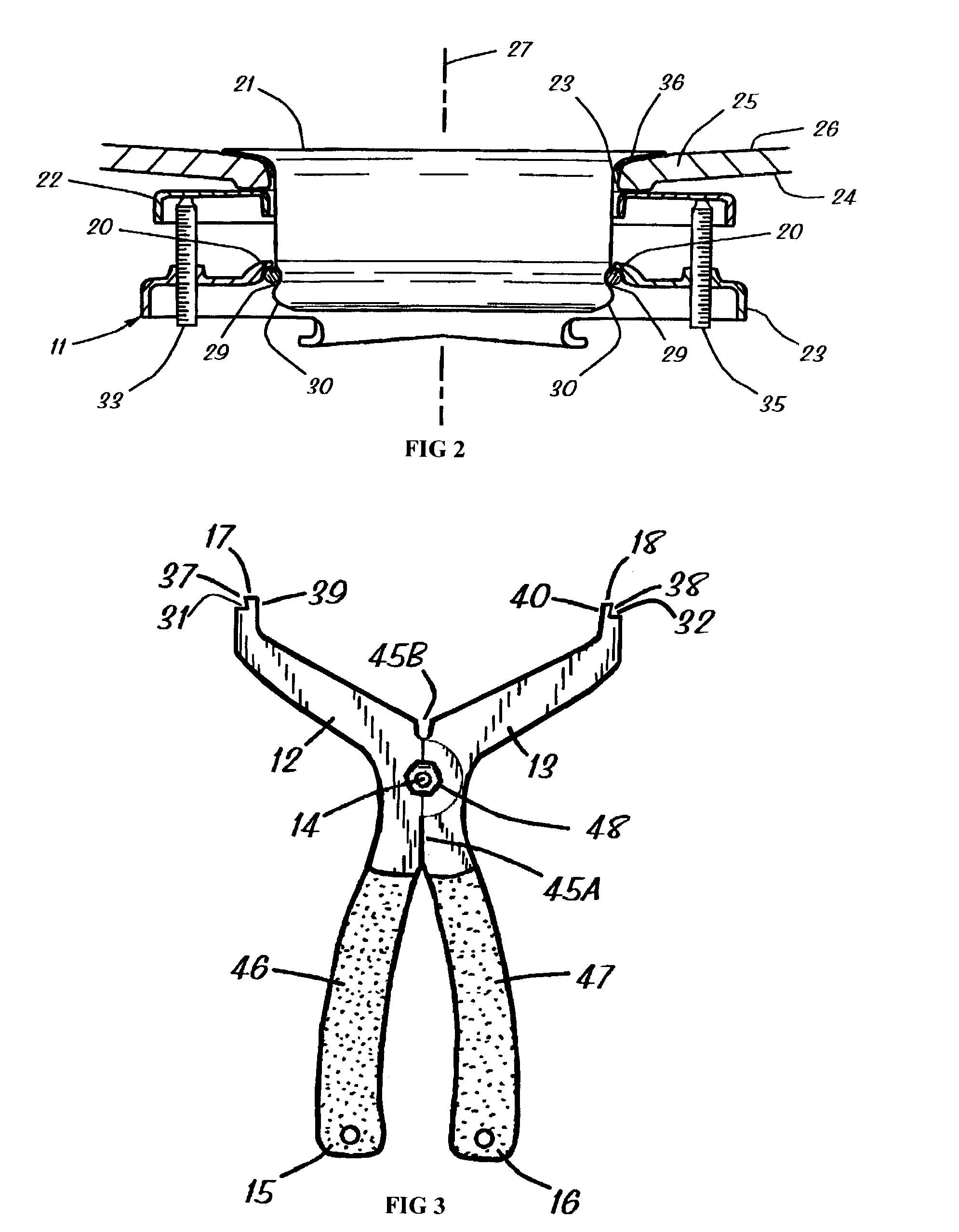 Sink flange assembly installation method and tool