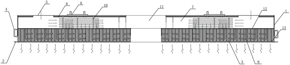 Ladle cover suitable for ejection burner