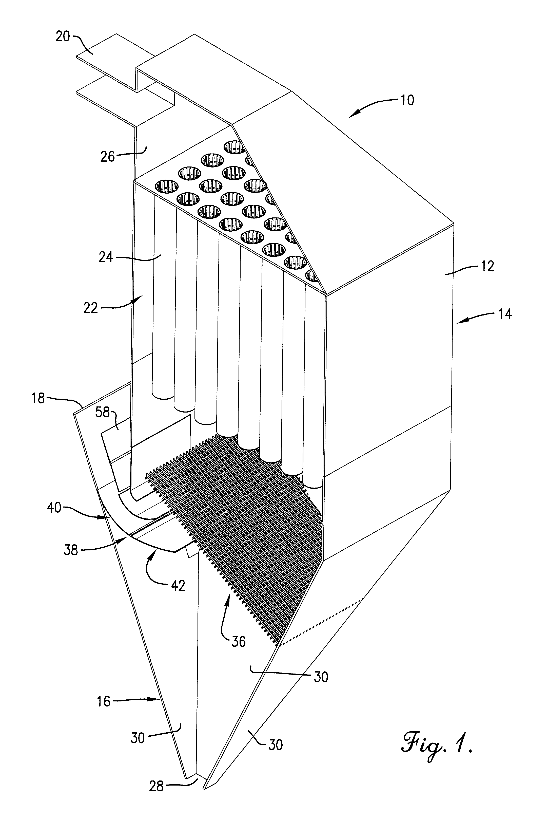 Hopper flow smoothing method and device