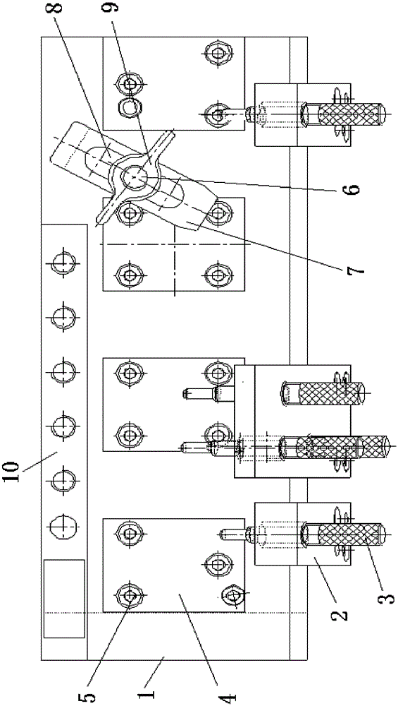 Exhaust pipe flange wire hole and end face size inspection tool