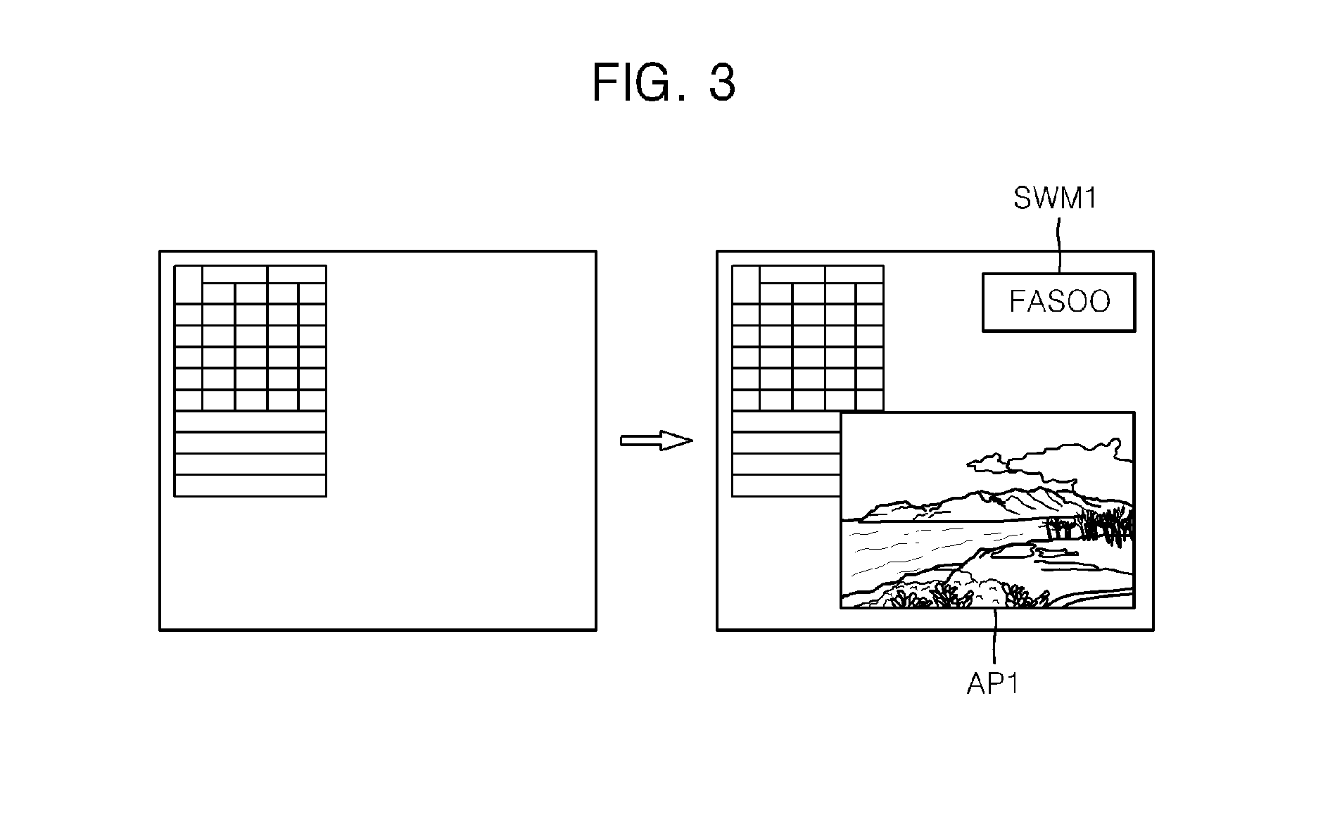 Apparatus and method for displaying watermark on a screen