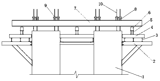 0# block bracket prestress pre-pressing construction method