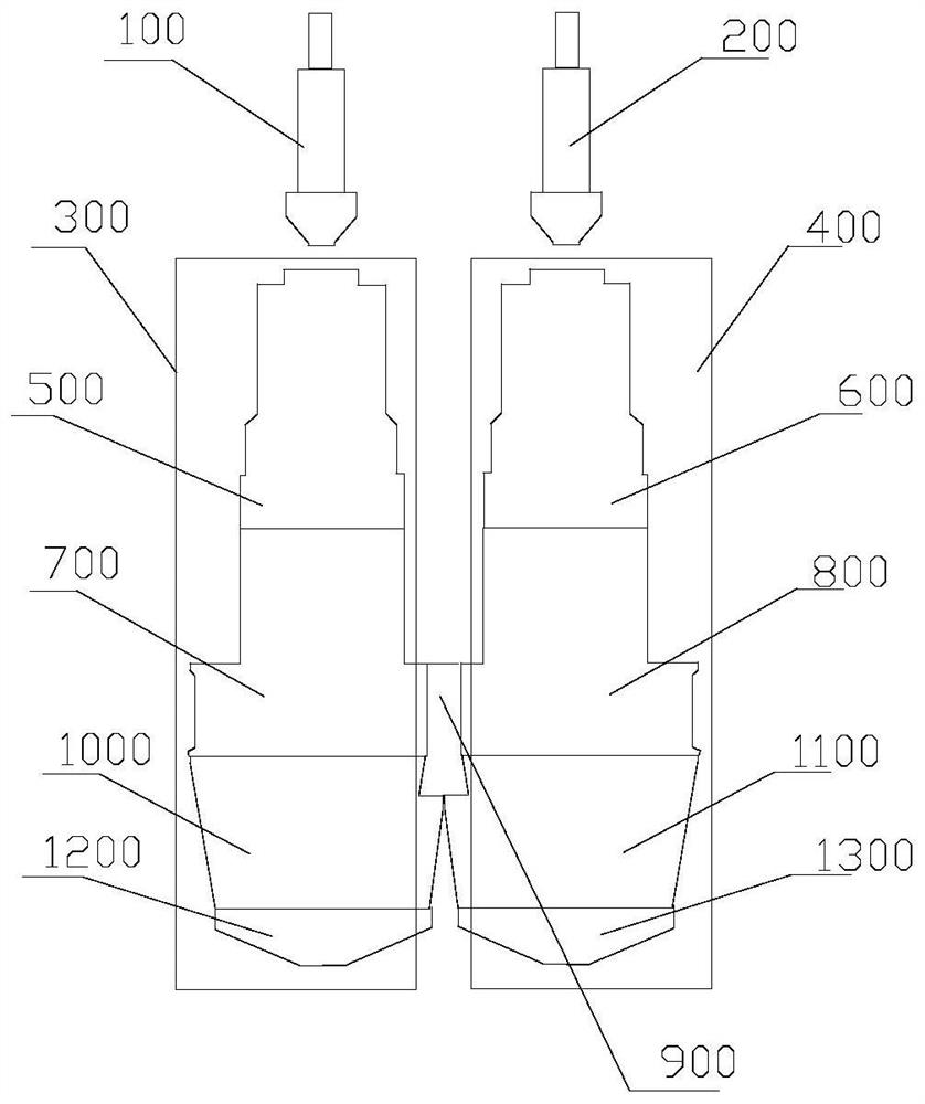 Novel double-hearth kiln for combustion of low-calorific-value fuel